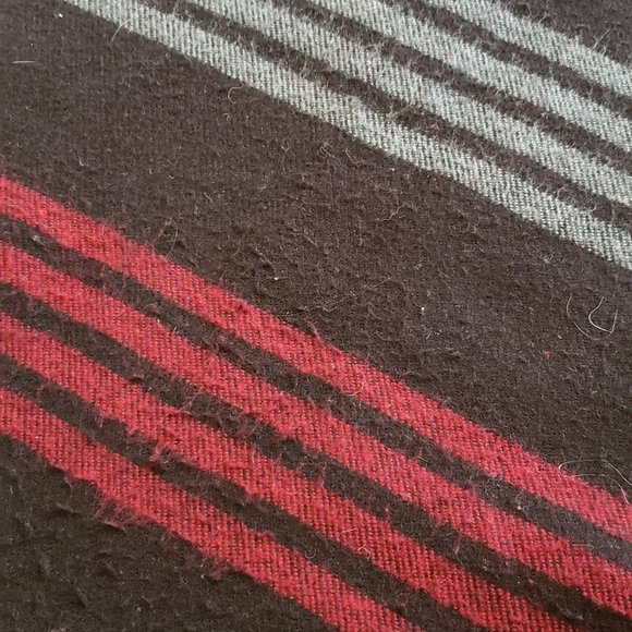 Vtg Christian Dior Cashmaire stripe Fringe Scarf - Picture 5 of 5